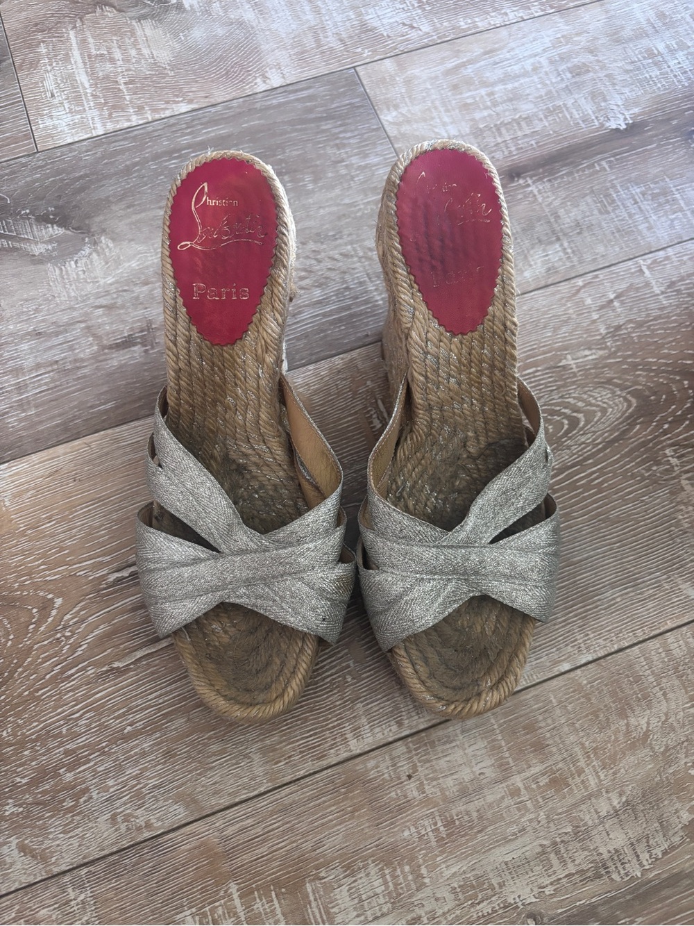 Christian Louboutin espadrille wedges Size 38